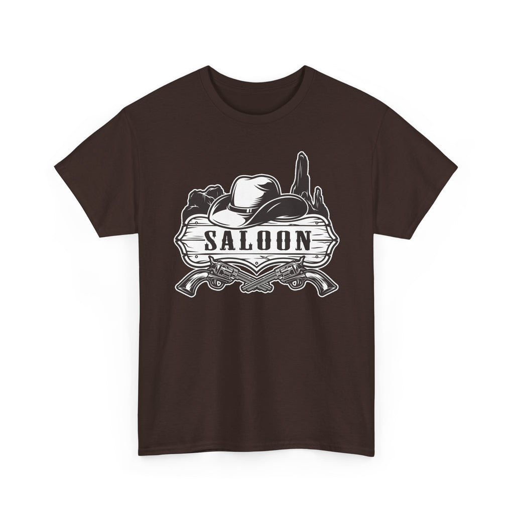 T-Shirt Western Vintage da Saloon, Maglietta Cowboy con Cappello e Grafica del Deserto