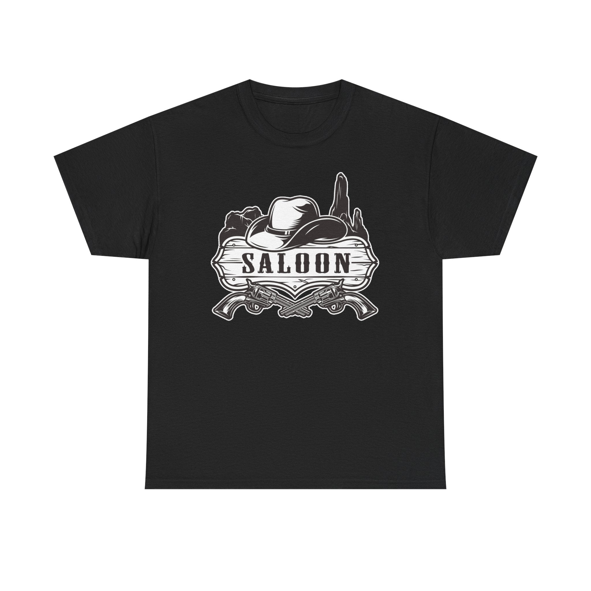 T-Shirt Western Vintage da Saloon, Maglietta Cowboy con Cappello e Grafica del Deserto
