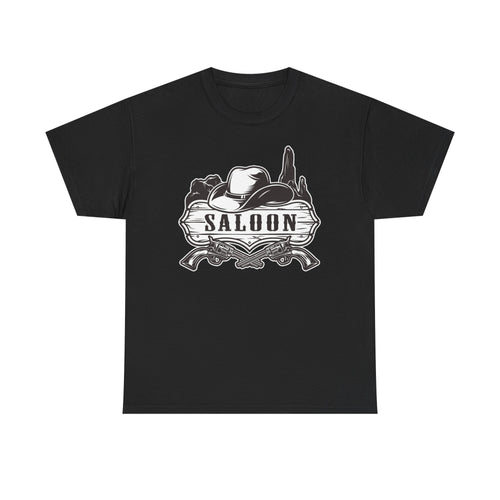 T-Shirt Western Vintage da Saloon, Maglietta Cowboy con Cappello e Grafica del Deserto