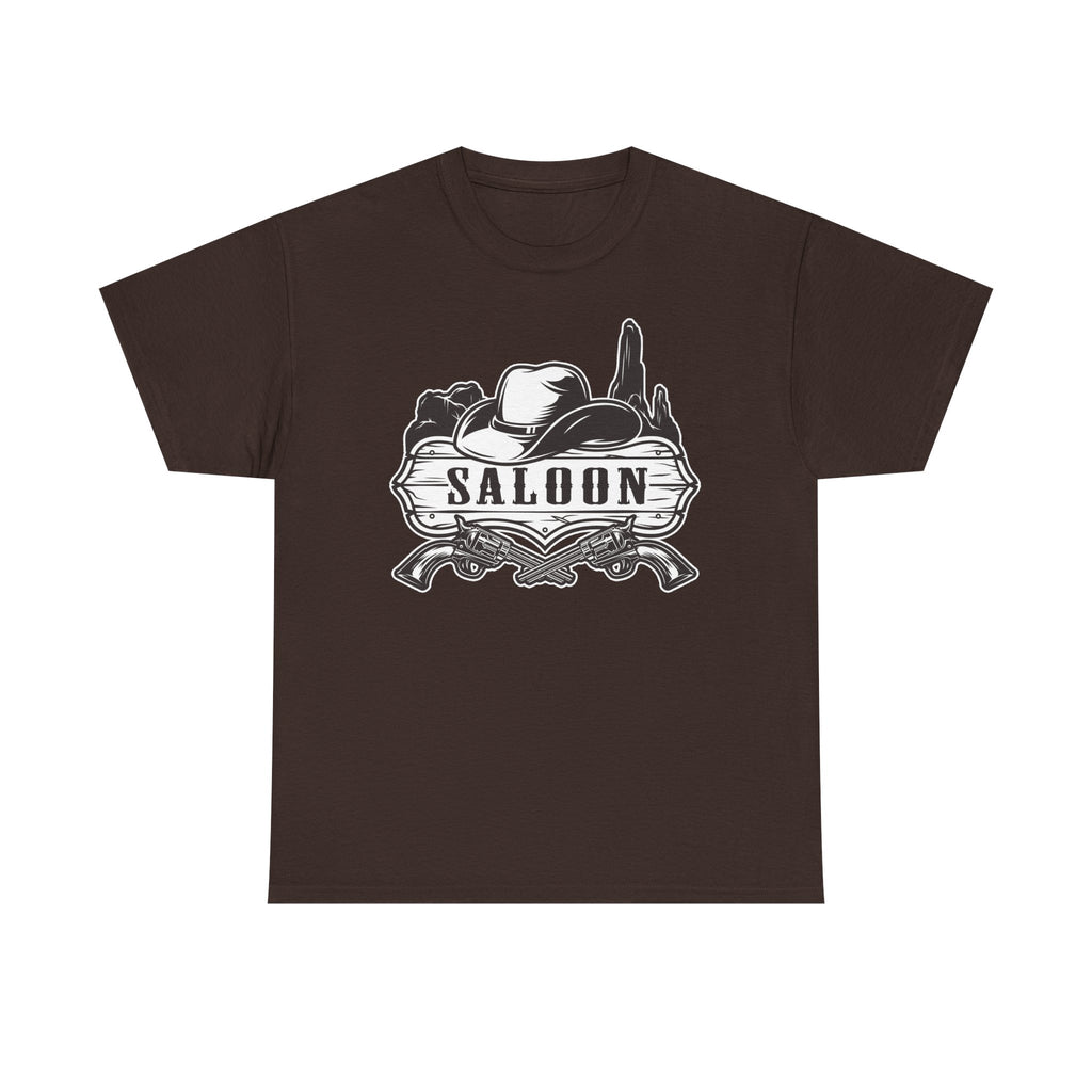 T-Shirt Western Vintage da Saloon, Maglietta Cowboy con Cappello e Grafica del Deserto